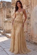 Aurora Beaded Mermaid Evening Gown