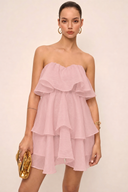 Marigold Strapless Layered Mini Dress