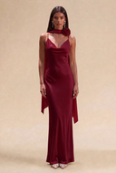 Isabella Satin Maxi Bridesmaid Dress