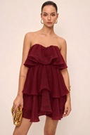 Marigold Strapless Layered Mini Dress