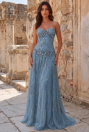 Aurora Beaded Mermaid Evening Gown