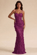 Seraphina 3D Floral Sequin Mermaid Gown