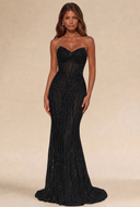 Lucinda Strapless Beaded Mermaid Gown