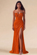 Isabella Strapless Beaded Corset Prom Gown