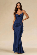 Lucinda Satin Spaghetti Straps Bridesmaid Dress