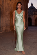 Lucinda Satin Maxi Bridesmaid Dress