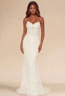 Lucinda Strapless Beaded Mermaid Gown