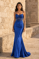 Seraphina Lace Satin Mermaid Prom Gown