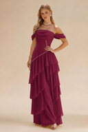 Loveland Off-Shoulder Ruffled Bridesmaid Dress