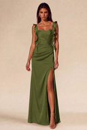 Lucinda Satin Maxi Bridesmaid Dress