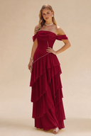 Loveland Off-Shoulder Ruffled Bridesmaid Dress