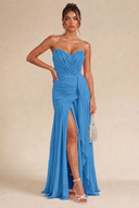 Seraphina Strapless Ruched Maxi Dress