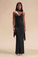 Isabella Satin Maxi Bridesmaid Dress