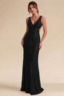 Valeria Sequin Backless Mermaid Gown