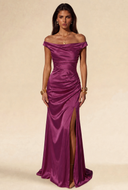 Aurora Satin Maxi Evening Dress
