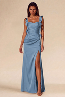 Lucinda Satin Maxi Bridesmaid Dress