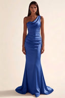 Lucinda Satin One-Shoulder Bridesmaid Dress