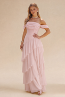 Loveland Off-Shoulder Ruffled Bridesmaid Dress