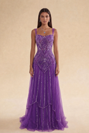 Valeria Beaded Mermaid Evening Gown