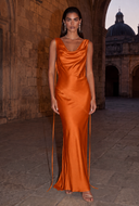 Lucinda Satin Maxi Bridesmaid Dress