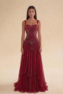 Valeria Beaded Mermaid Evening Gown