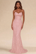 Lucinda Strapless Beaded Mermaid Gown