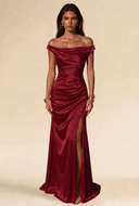 Aurora Satin Maxi Evening Dress