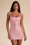 Aurora Sequin Bead Mini Dress