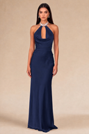 Seraphina Satin Maxi Evening Dress