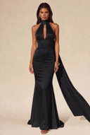 Valeria Satin Halter Mermaid Bridal Gown