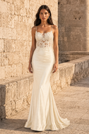 Seraphina Lace Satin Mermaid Prom Gown