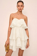 Marigold Strapless Layered Mini Dress