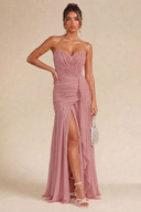 Seraphina Strapless Ruched Maxi Dress
