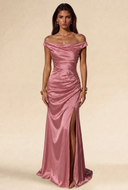Aurora Satin Maxi Evening Dress