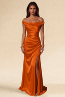 Aurora Satin Maxi Evening Dress