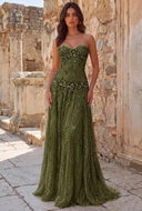 Aurora Beaded Mermaid Evening Gown
