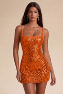 Aurora Sequin Bead Mini Dress