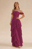 Loveland Off-Shoulder Ruffled Bridesmaid Dress