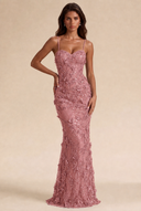 Seraphina 3D Floral Sequin Mermaid Gown