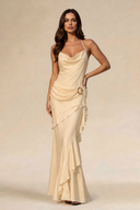Lucinda Satin Spaghetti Straps Bridesmaid Dress