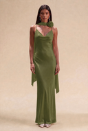 Isabella Satin Maxi Bridesmaid Dress