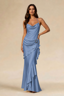 Lucinda Satin Spaghetti Straps Bridesmaid Dress
