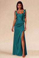 Lucinda Satin Maxi Bridesmaid Dress