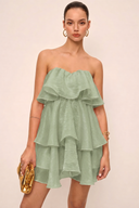 Marigold Strapless Layered Mini Dress