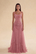 Valeria Beaded Mermaid Evening Gown