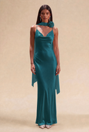 Isabella Satin Maxi Bridesmaid Dress