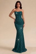 Isabella Strapless Sequin Mermaid Prom Gown
