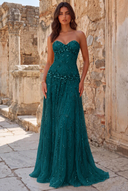 Aurora Beaded Mermaid Evening Gown
