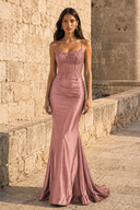 Seraphina Lace Satin Mermaid Prom Gown