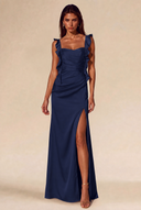 Lucinda Satin Maxi Bridesmaid Dress